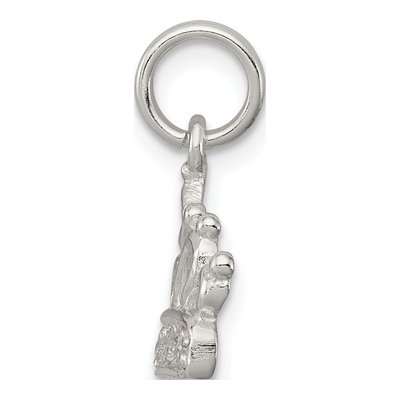 Sterling Silver CZ Crown Pendant – view 3