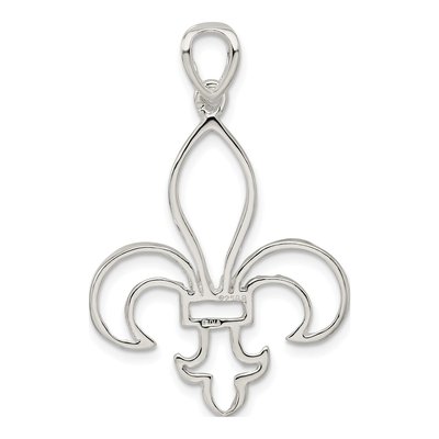 Sterling Silver Fleur de Lis Pendant – view 5