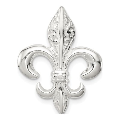 Sterling Silver Fleur de Lis Slide Pendant