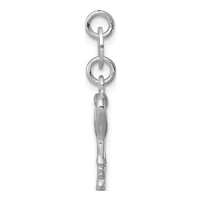 Sterling Silver Lock Key Pendant – view 3