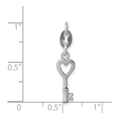 Sterling Silver Lock Key Pendant – view 4