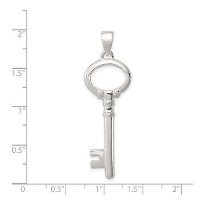 Sterling Silver Key Pendant – view 4