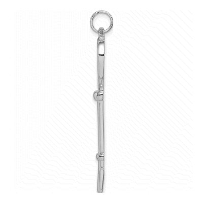 Sterling Silver Open Heart Key Pendant – view 3