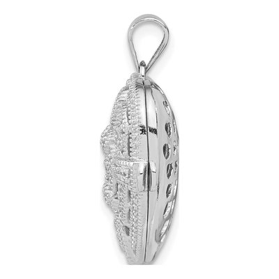 Sterling Silver CZ Heart Locket – view 3