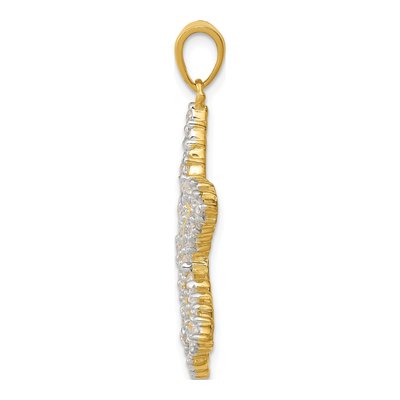 Gold-Plated Sterling Silver CZ Starfish Pendant – view 3