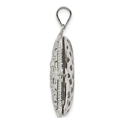 Sterling Silver CZ Rectangle Locket – view 3
