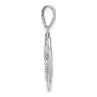 Sterling Silver CZ Double Heart Pendant – view 3