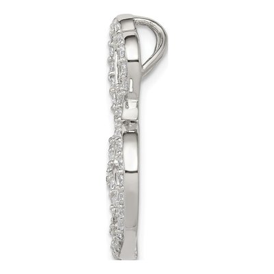 Sterling Silver CZ Multi Hearts Slide Pendant – view 3