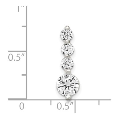 Sterling Silver CZ Pendant – view 3