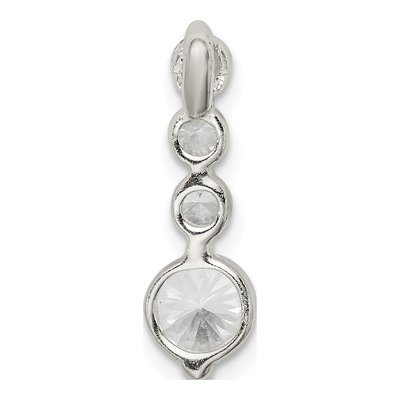 Sterling Silver CZ Pendant – view 4