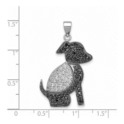 Sterling Silver CZ Dog Pendant – view 4