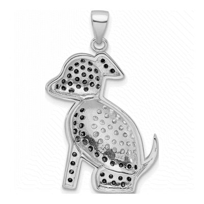 Sterling Silver CZ Dog Pendant – view 5