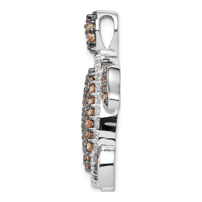 Sterling Silver CZ Turtle Slide Pendant – view 3