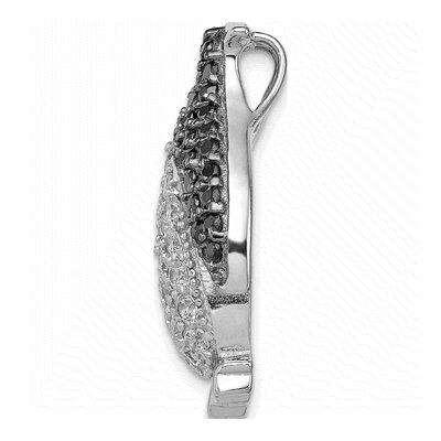 Sterling Silver CZ Penguin Slide Pendant – view 3