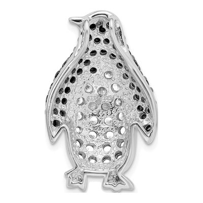 Sterling Silver CZ Penguin Slide Pendant – view 5