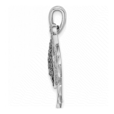 Sterling Silver CZ Crab Pendant – view 3