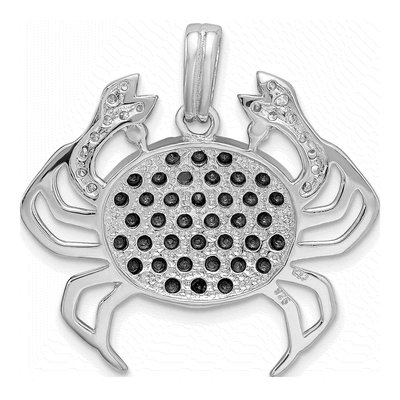 Sterling Silver CZ Crab Pendant – view 4
