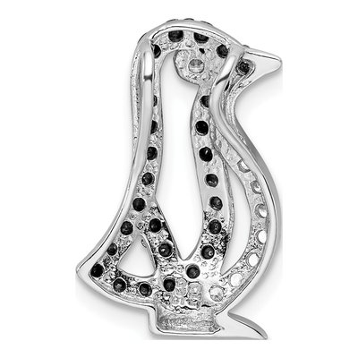 Sterling Silver CZ Penguin Slide Pendant – view 5