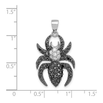 Sterling Silver CZ Spider Pendant – view 4