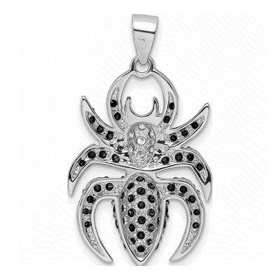 Sterling Silver CZ Spider Pendant – view 5