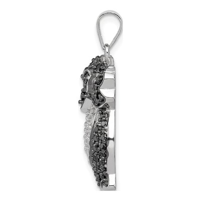 Sterling Silver CZ Owl Pendant – view 3