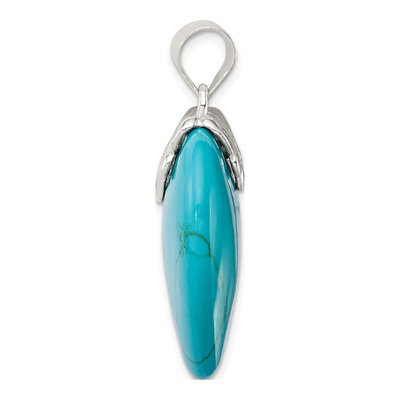 Sterling Silver Turquoise Heart Pendant – view 3