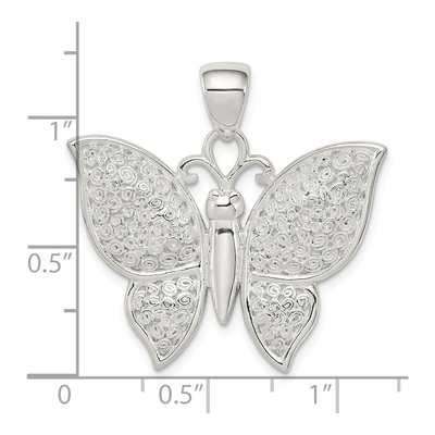 Sterling Silver Butterfly Pendant – view 4