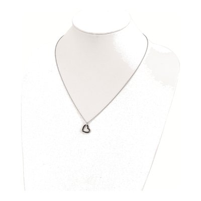Sterling Silver 1/2 ct tw Diamond Heart Necklace – view 6
