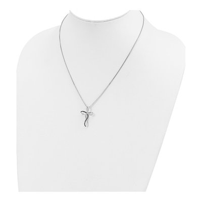 Sterling Silver 0.24 ct tw Diamond Cross Necklace – view 5