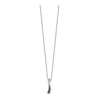 Sterling Silver 1/4 ct tw Diamond Necklace – view 3