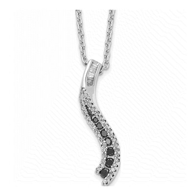 Sterling Silver 0.24 ct tw Diamond Necklace