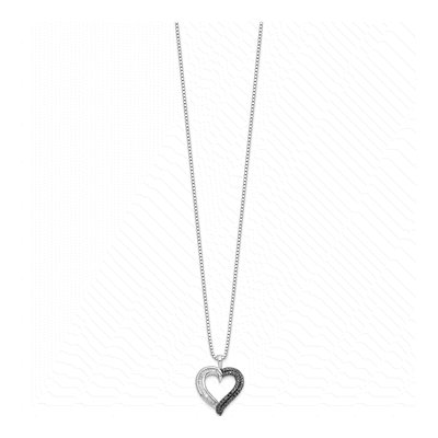 Sterling Silver 0.29 ct tw Diamond Heart Necklace – view 3