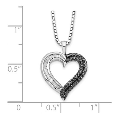 Sterling Silver 0.29 ct tw Diamond Heart Necklace – view 4
