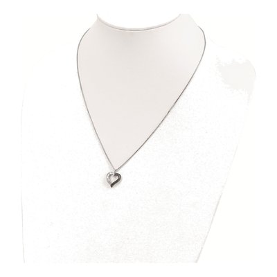 Sterling Silver 0.29 ct tw Diamond Heart Necklace – view 6