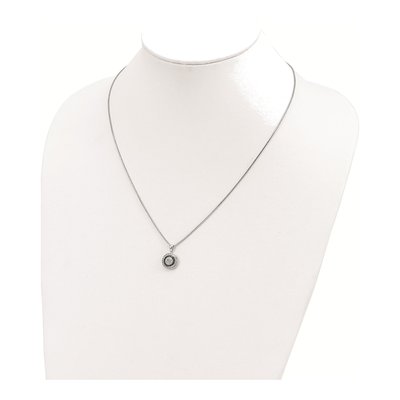 Sterling Silver 0.35 ct tw Diamond Circle Necklace – view 5