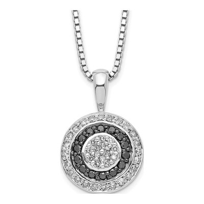 Sterling Silver 0.35 ct tw Diamond Circle Necklace