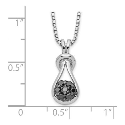 Sterling Silver 0.21 ct tw Diamond Love Knot Necklace – view 4