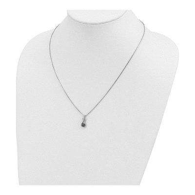 Sterling Silver 0.21 ct tw Diamond Love Knot Necklace – view 6