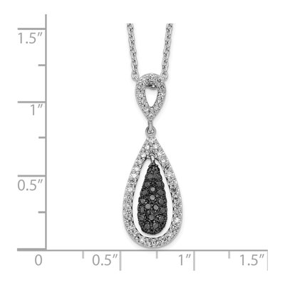 Sterling Silver 1/2 ct tw Diamond Necklace – view 4