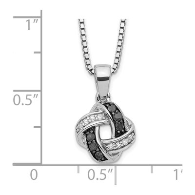 Sterling Silver 1/7 ct tw Diamond Necklace – view 4