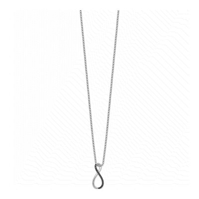 Sterling Silver 1/15 ct tw Diamond Infinity Necklace – view 3