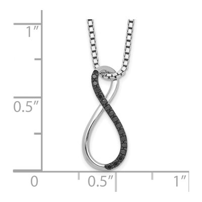 Sterling Silver 1/15 ct tw Diamond Infinity Necklace – view 5