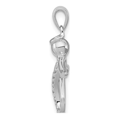 Sterling Silver 1/20 ct tw Diamond Angel Pendant – view 3