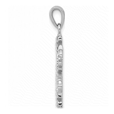 Sterling Silver Crystal Snowflake Pendant – view 3