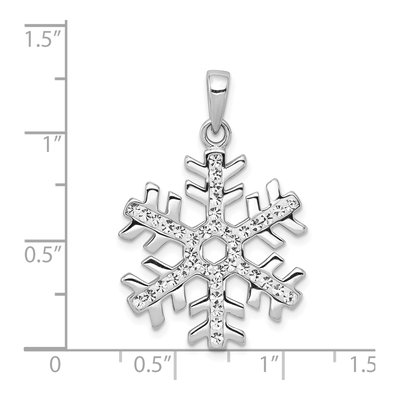 Sterling Silver Crystal Snowflake Pendant – view 4