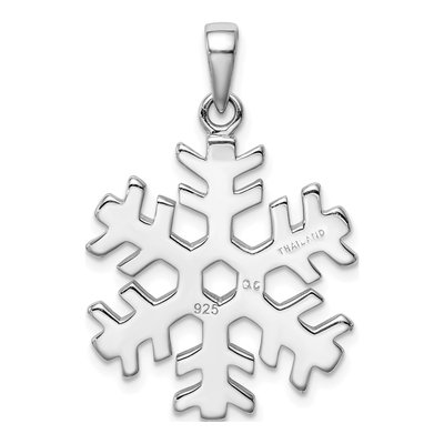 Sterling Silver Crystal Snowflake Pendant – view 5