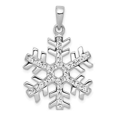 Sterling Silver Crystal Snowflake Pendant