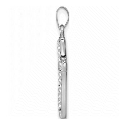 Sterling Silver Crystal Cross Pendant – view 3