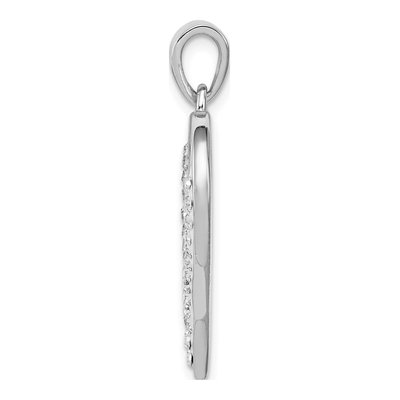 Sterling Silver Crystal Double Heart Pendant – view 3