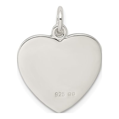 Sterling Silver Pink Ribbon Heart Pendant – view 5